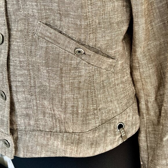 Mexx Light Brown Linen Blend Utility Jacket – Size 12 - Picture 5 of 14